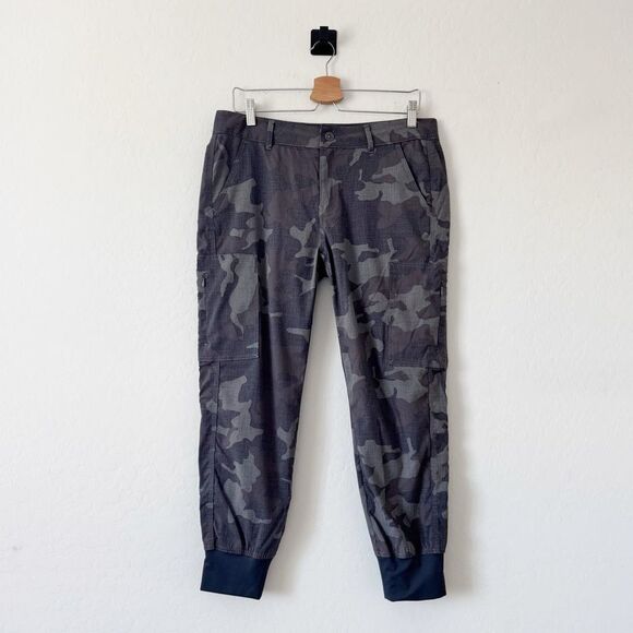 PrAna Granite Gray Camo Sky Canyon Jogger Pants Size 10 - Picture 4 of 12